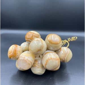 Beautiful, handmade,natural calcite or agate stone grape cluster. MCM decor.